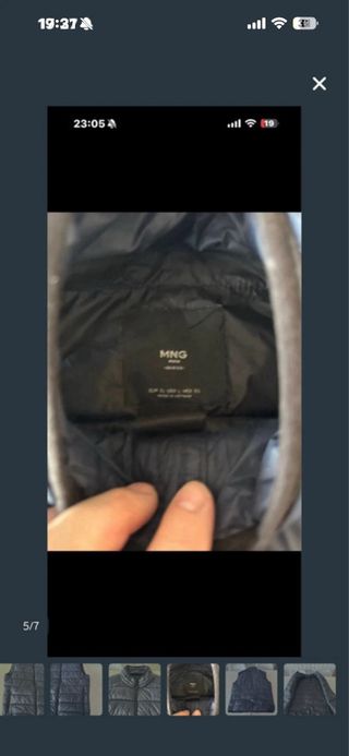 Chaleco acolchado Mango azul hombre