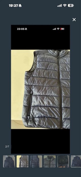 Chaleco acolchado Mango azul hombre