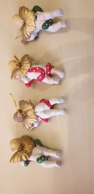 4 Angioletti Decorativi Musicali vintage