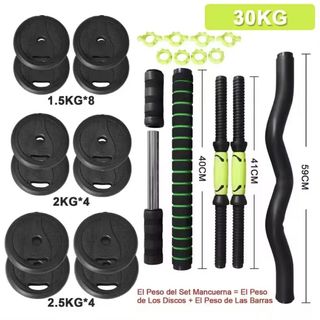 ◆NUEVO PRECINTADO◆ Juego de pesas 30Kg a estrenar