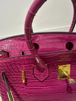 Bolso Rosa estilo Cocodrilo