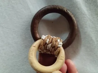 Cintura Marella intrecciata con fibbia legno