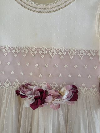 Vestido Primera Comunión TIZAS Niña Talla 12