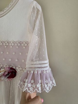 Vestido Primera Comunión TIZAS Niña Talla 12