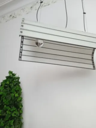 Lámpara de techo colgante metal y cristal