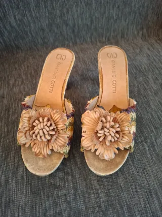 Zoccolo donna Luigi Cotti marrone multicolor