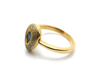 sortija oro 18k con piedra con diamante