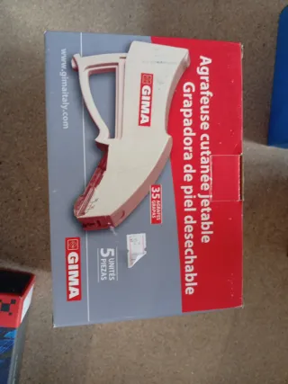 5 Grapadoras de piel desechable GIMA