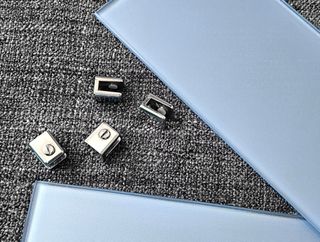 Pack de dos baldas de vidrio en color azul