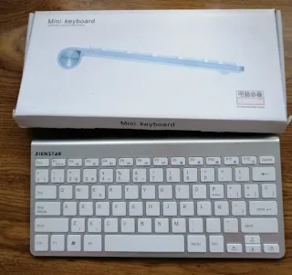 Teclado Mini ZIENSTAR Plata/Blanco