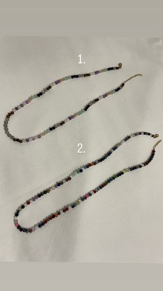 Collane con perline di cristallo multicolore