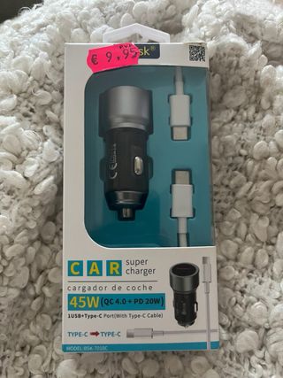 Cargador Coche Beisk 45W USB+Type-C