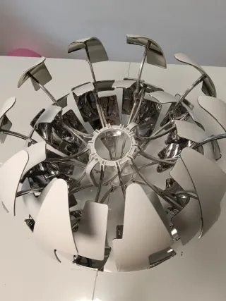 Lámpara de techo Ikea blanca/plata