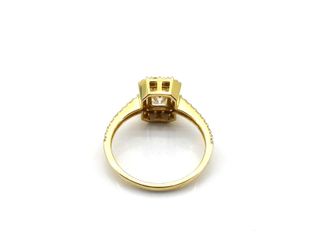 anillo oro 18k con piedra con circonita