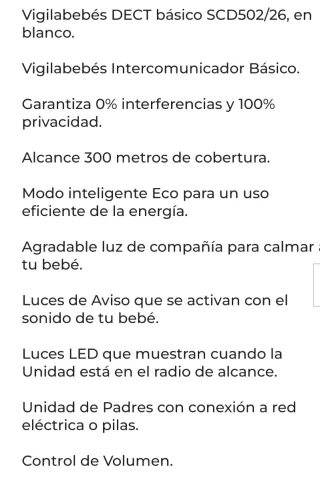 Vigilabebés DECT SCD502/26 Blanco