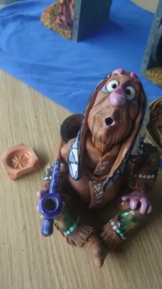 Figura Indio Nativo Fumadero Incienso Cerámica