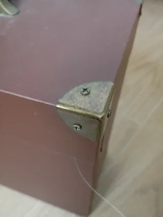 Maletín porta vinilos marrón