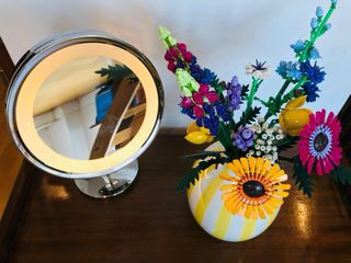 Espejo de aumento con luz vintage