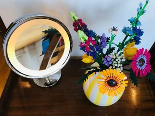 Espejo de aumento con luz vintage