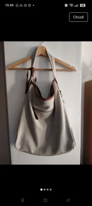 Borsa beige e marrone