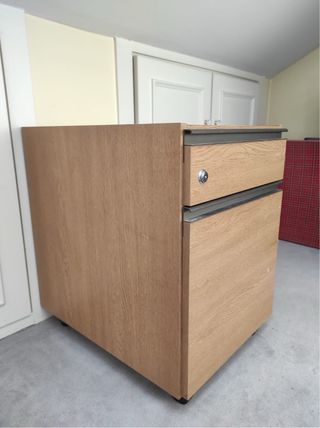 Cajonera archivador despacho madera y metal