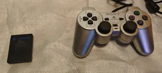 Consola PS2 Slim Plata + Mando + Cables