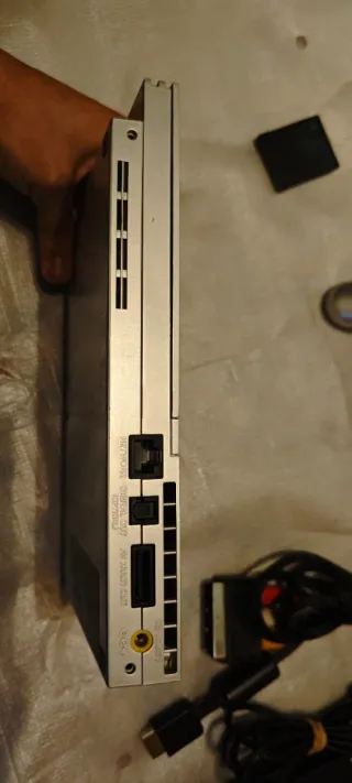 Consola PS2 Slim Plata + Mando + Cables