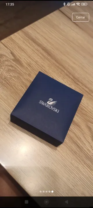 Conjunto Swarovski Corazón Rosa y Plata