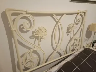 Cabecero forja blanco y negro 135/105