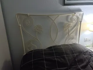 Cabecero forja blanco y negro 135/105