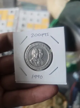 Moneda 200 Ptas 1990 Juan Carlos Rey España