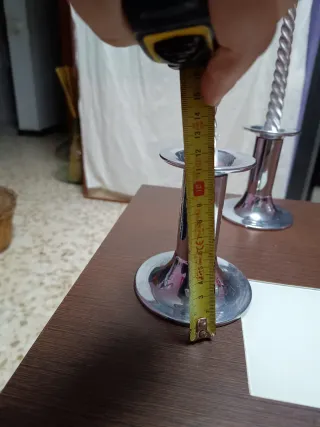 Candelabro in metallo argentato