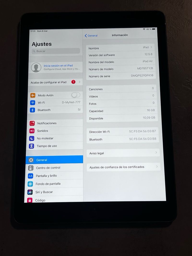 Apple iPad Air 1 Plata/Gris Espacial afbeelding 6