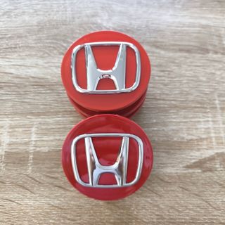 8 TAPABUJES HONDA 69mm ROJO BRILLO Y NEGRO MATE