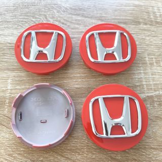 8 TAPABUJES HONDA 69mm ROJO BRILLO Y NEGRO MATE