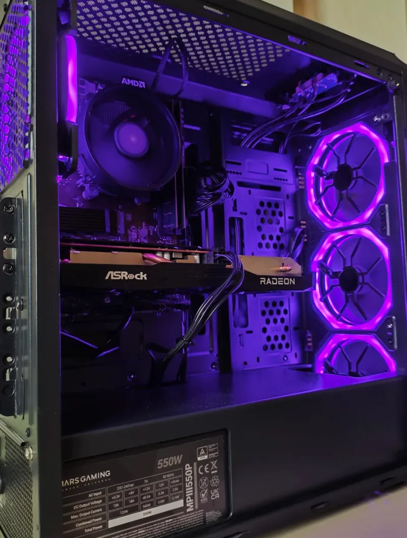 PC Gaming RGB - Ryzen 5 4500, RX 6600, 16/512GB afbeelding 4