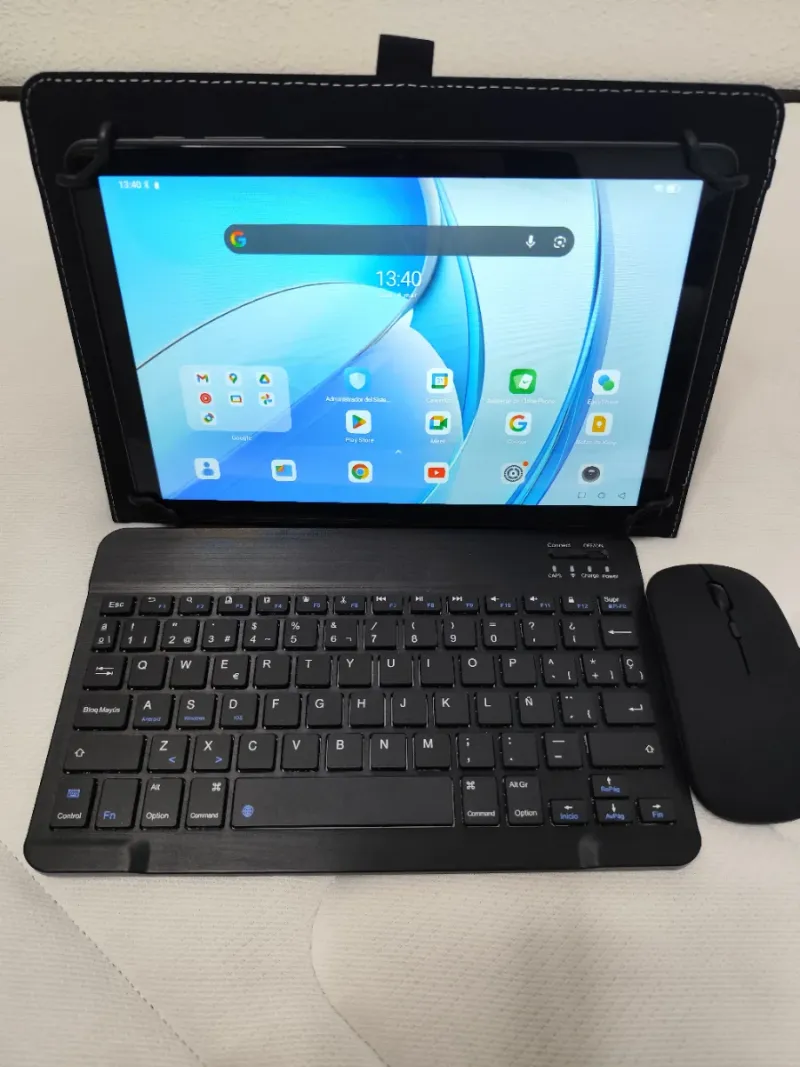 Tablet con Teclado y Ratón Negro