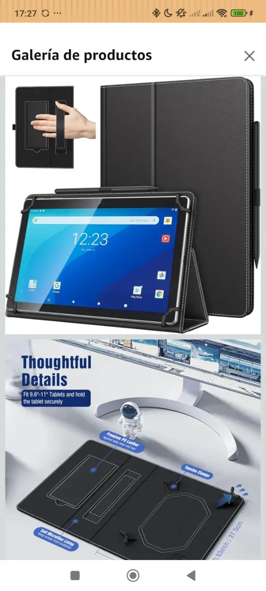 Tablet con Teclado y Ratón Negro afbeelding 6