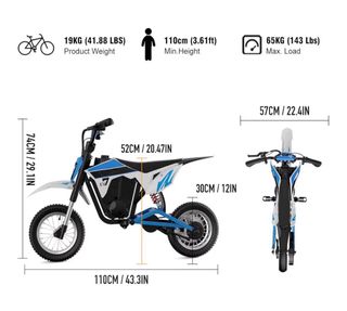 Moto Eléctrica EVERCROSS EV12M Pro Motocross