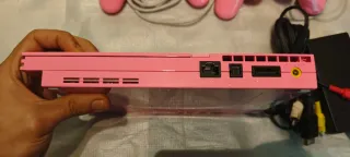 Ps2 Slim Rosa + 2 Mandos + Cables