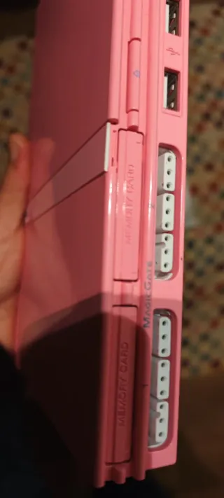 Ps2 Slim Rosa + 2 Mandos + Cables