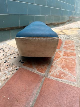 Asiento Vespino F9 Blanco y Azul Tapizado