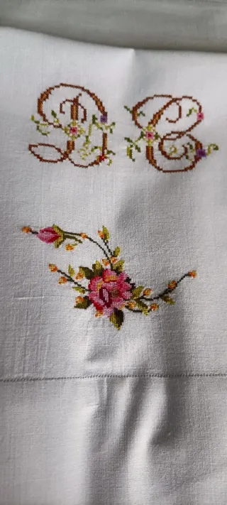 2 Juegos Sábanas Antiguas 90cm Bordadas