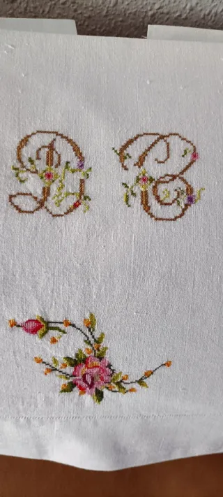 2 Juegos Sábanas Antiguas 90cm Bordadas