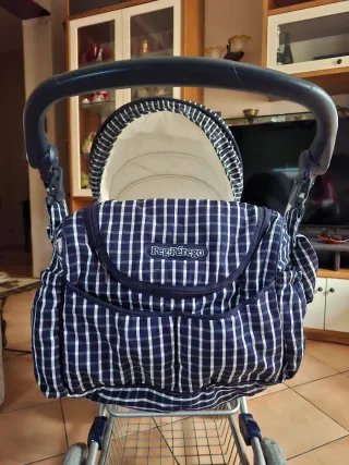 Carrozzina Peg Perego a quadri blu