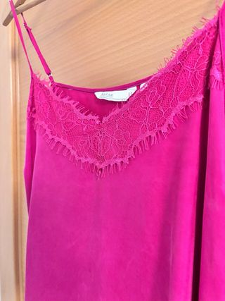 Top lencero Salsa encaje rosa talla S