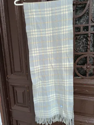Bufanda Burberry Check Azul Claro