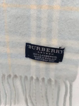 Bufanda Burberry Check Azul Claro