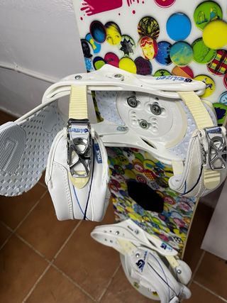 Snowboard burton feather con fijaciones citizen