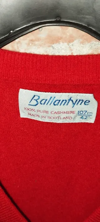 Maglione Ballantyne Puro Cashmere Rosso Taglia L